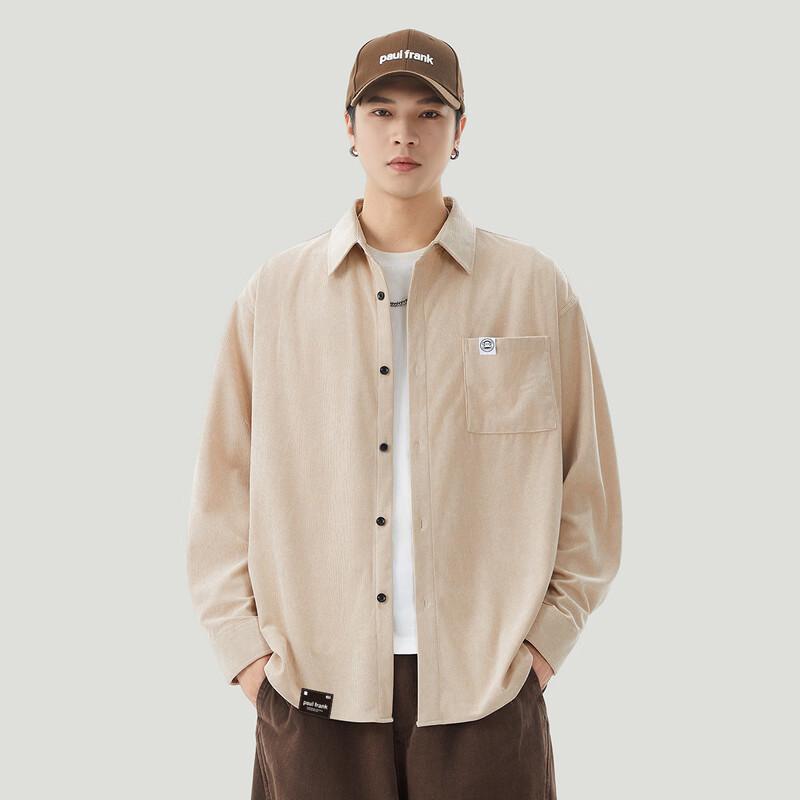 Paul Frank Men s Loose Fit Corduroy Long-Sleeve Casual Shirt L