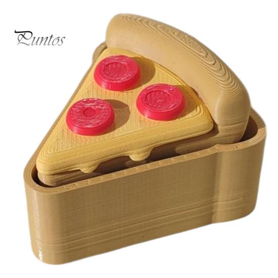 3D Print Pizza Hanging Decor Printed Keychain, Clicker Fidget Toy, Creative Decompression Fun Keyring Simulated Food Sensory Key Pendant for