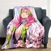 1pc Mitsuri Kanroji Blanket, Gift, for Men and Women, Soft Blanket, Good for Sofa Bed Couch Travel, Lightweight Flannel Blanket