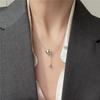 Silver color Sparkling Clavicle Chain Ball Choker Necklace For Women Rond Tassel Fine Jewelry Wedding Party Birthday Gift