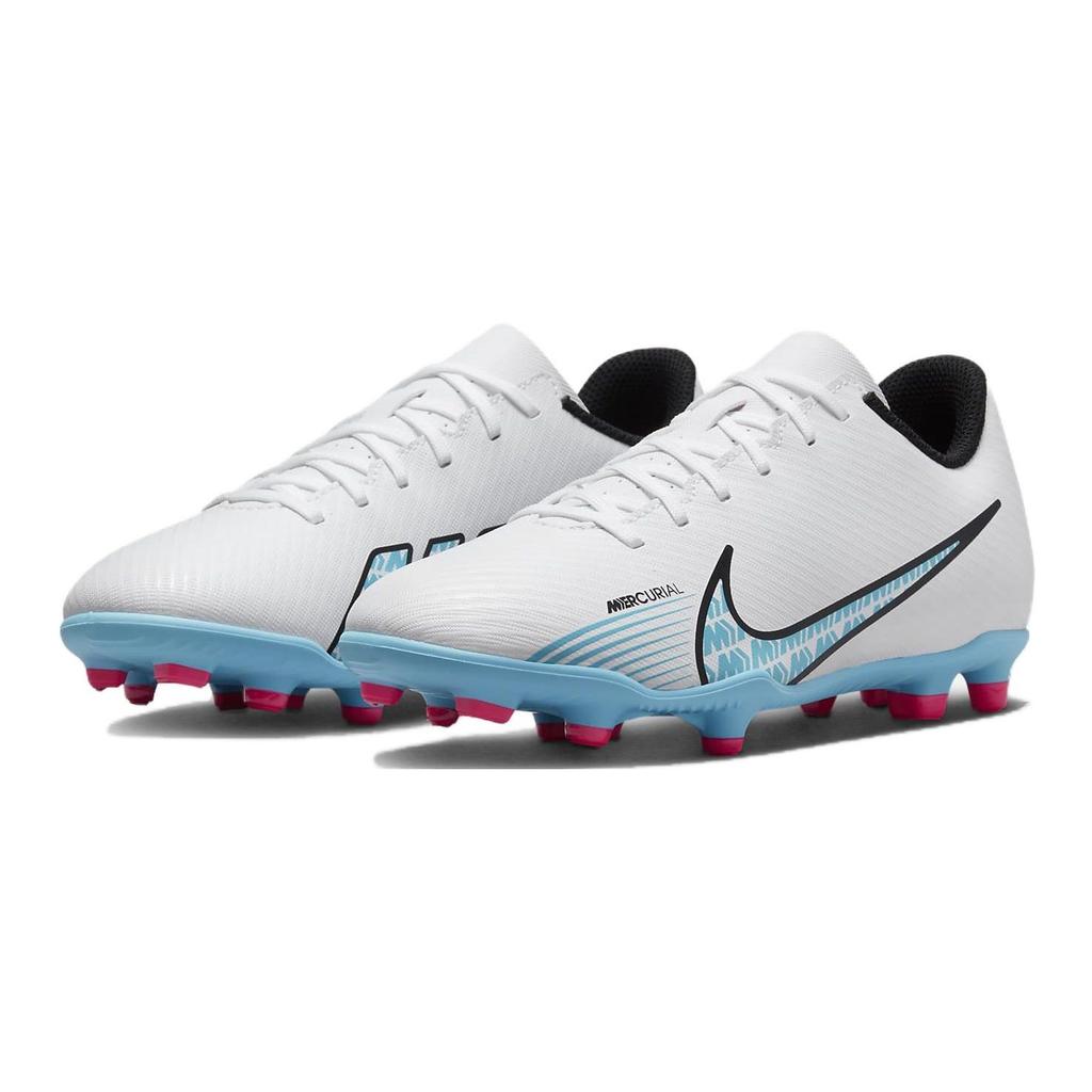 Nike Mercurial Vapor 15 Club FG MG GS Blast Pack Kids Sneakers White Pink-Blast Baltic-Blue DJ5958-146