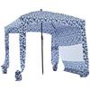 VEVOR Beach Cabana, 1.83 x 1.83 m Beach Canopy with Side Wall, UPF 50+ Protection Easy Setup Cabana Tent with Sand Pockets