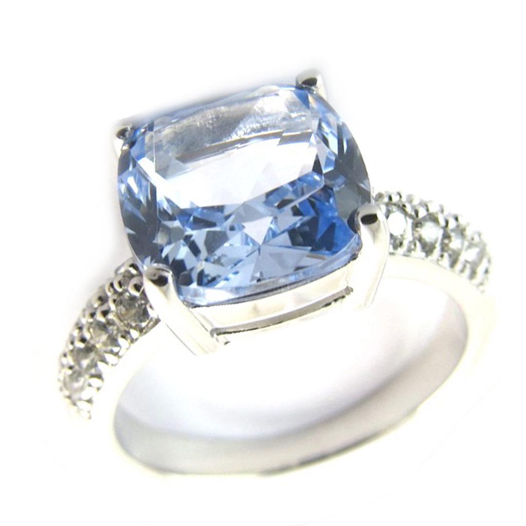 Bague Argent 'Sissi' topaze bleu