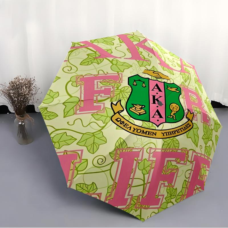 Printed AKA logo1-Printed Folding Umbrella,Outdoor,Leisure,And Travel Umbrella,Durable Umbrella Fabric,Birthday And Holiday Gift