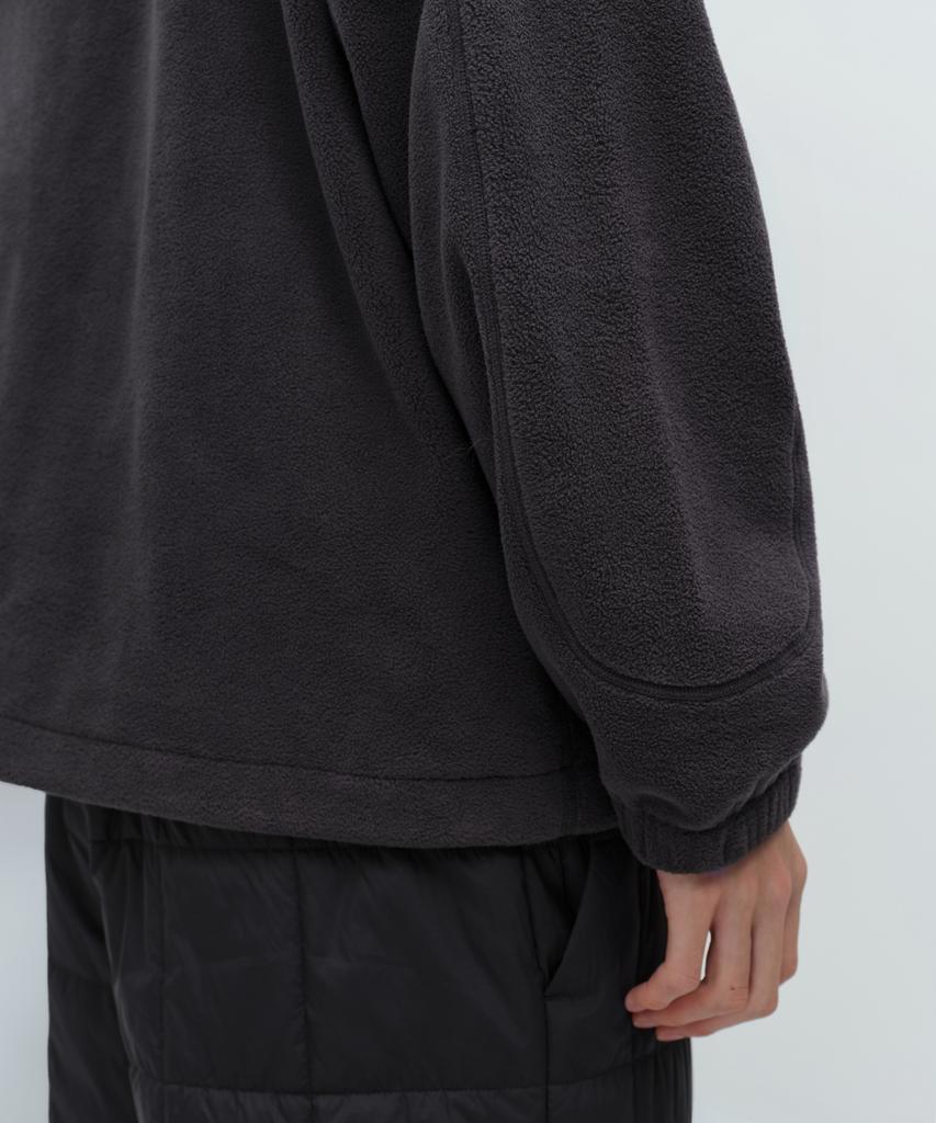 Musinsa Standard Essential Polar Fleece High-Neck Jacket [Dark Grey]