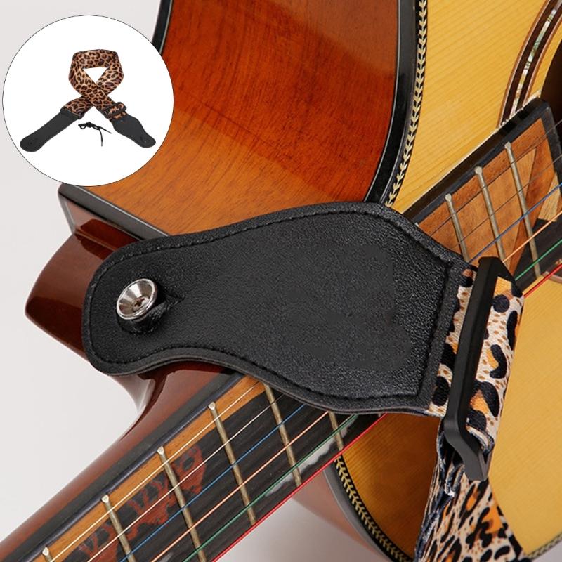 Verstellbare Gitarrengurte mit Lederenden E-Gitarren Akustikgitarren Bassgurt Verdickter Schultergurt Einfach zu bedienen