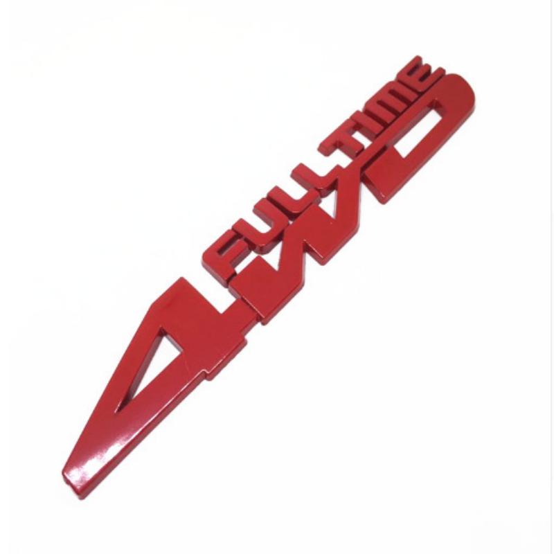 

1 pc car styling 3D Metal 4WD FULL TIME Side Fender Emblem Rear Trunk Sticker Decals For Auto Styling Badge Accessories