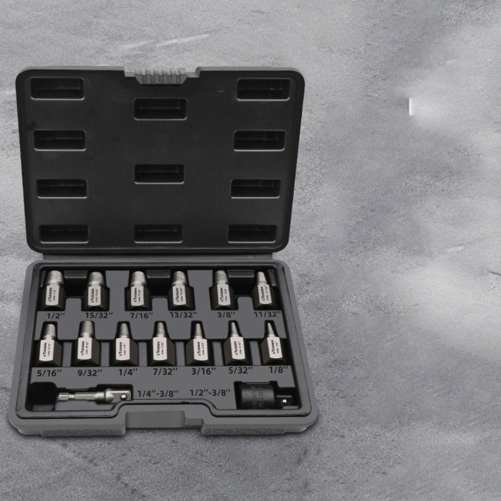 Reverse Thread Bolt Extractor Kit Carbon Steel Screw Remover Tool Screw Extractor Set  DIY Home