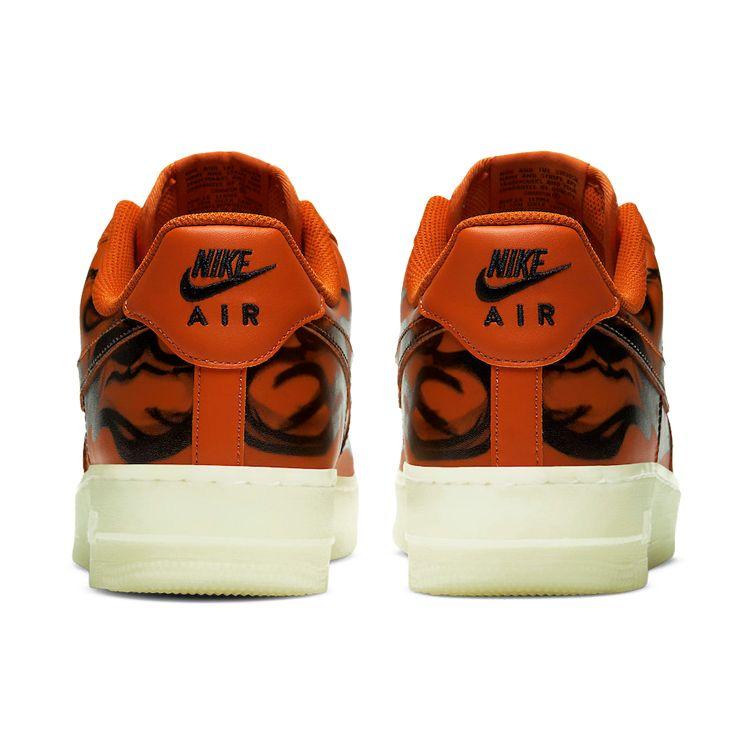 Nike Unisexové tenisky Air Force 1 Low Orange Skeleton Hvězdice Bílá Černá CU8067-800