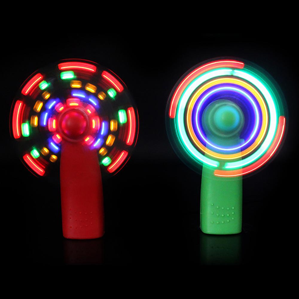 LED leuchtende Windmühle Spielzeug Blinkendes Aufleuchtender Ventilator Kinderspielzeug Geschenk Mini Handheld Kühlventilator Wechselndes LED-Licht Konzert Requisiten Spielzeug