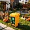 Outdoor Trash Can Decal Halloween Sticker, Spooky Bat Cat Pumpkin Ghost Wheelie Bin Decal, Large Adhesive Vinyl Wall Art Waterproof