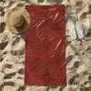 1pc Geometric Floral Pattern In Warm Terracotta Tone 2D Printed Microfiber Beach Towel, Quick Dry Super Absorbent. Great for
