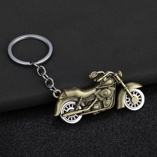 Keychain Pendant Motorcycle Design Zinc Alloy Key Chain with Metal Chain Buckle Lightweight Key Holder Backpack Car Accessory