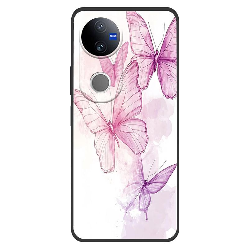 Marble Case For Vivo V50 5G Case Lovely Painted Silicone Back Cases Cover For Vivo V2427 V 50 Coque Anti Drop Protective Fundas