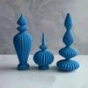 DIY 3 Layer Christmas Tree Candle Silicone Mold Vase Shape Striped Cylindrical Candle Mould Gypsum Molds Christmas Gift