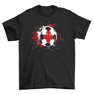 England Football Painted T-Shirt Mens Womens Tees Top Adults and Euro 2024 Football Fan Tee Shirt