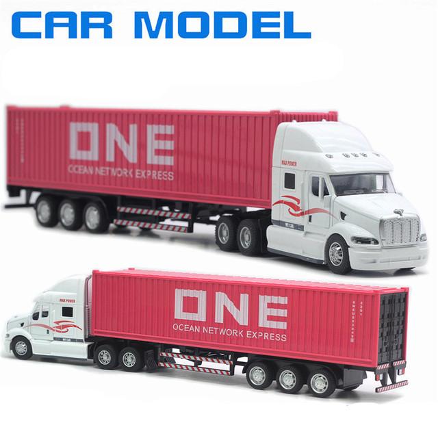 

1:48 контейнеровоз транспортная модель грузовика литая модель автомобиля кузов разделительная дверь может быть открыта оттягиваемая детская игрушка подарочная коллекция