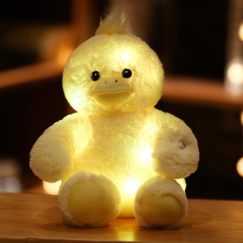 Cartoon Luminous Animal Heart Bear Doll Plush Toy Lamb Unicorn Doll Children'S Doll