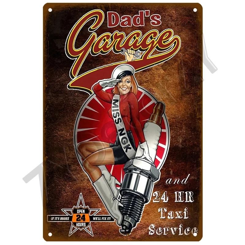 Garage Metal Sign House Plaque Metal Poster Tin Sign Plate Wall Posters Vintage Retro Aesthetic Room Decor Wall Art Decoration