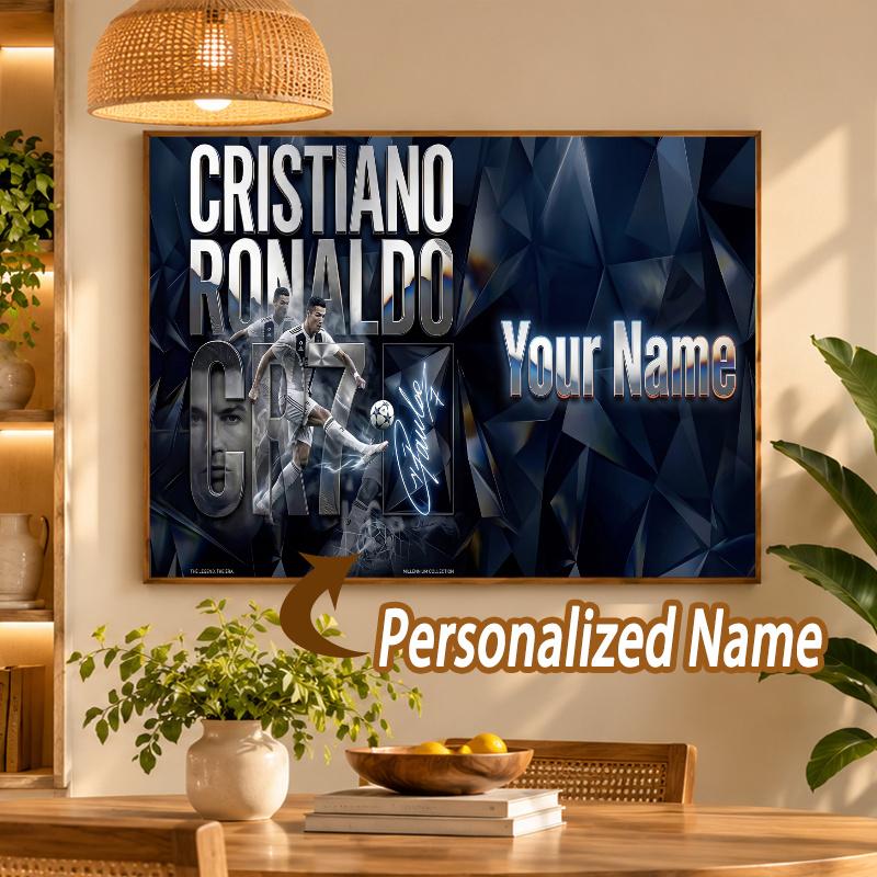 Custom Name Cristiano Ronaldo 5D Diamond Painting Personalized Full Drill Diamond Art Kit Gift
