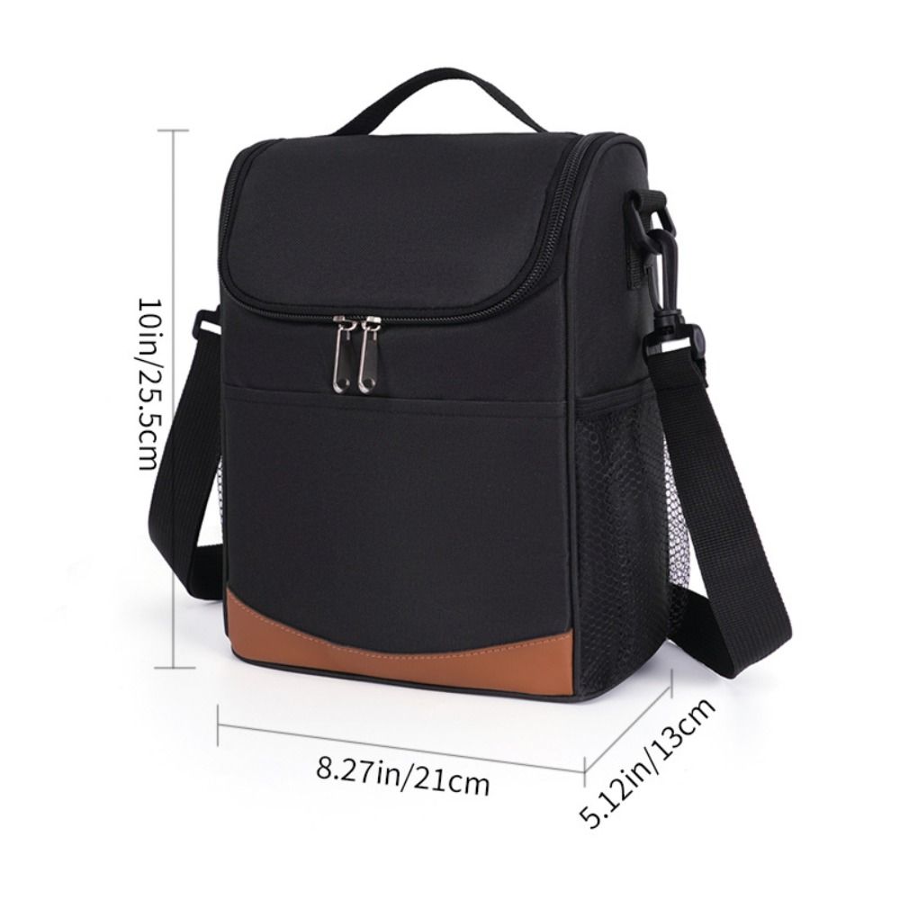 Insulated Lunch Bag Large Capacity with Shoulder Strap Food Thermal Bag Waterproof Reusable Lunch Box For Office Work Picnic