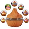 Wood Grain Ultrasonic Aroma Diffuser,300ml Cool Mist Air Humidifier with 7 Color LED Night Light for Home,Bedroom,Office