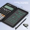 Rechargeable 991ES EX Scientific Calculators with LCD Writing Tablet Foldable Portable with Notepad for Business High School