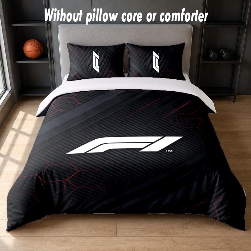 F1 Design Bed Bedding Set 1 Duvet Cover + 2 Pillowcases Soft Breathable Household Bed Linens