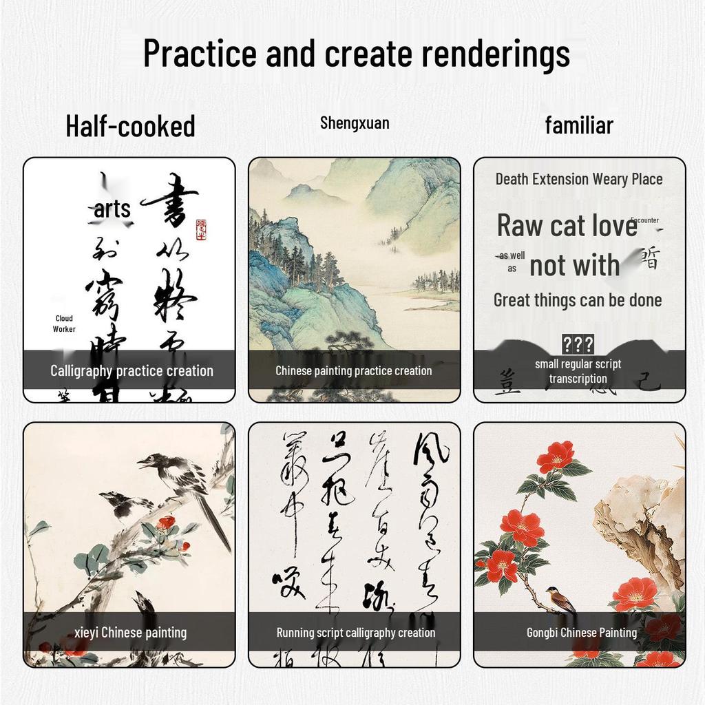 100 Sheets Calligraphy Brush Practice Paper - Semi-Ripe Xuan for Beginners & Chinese Painting