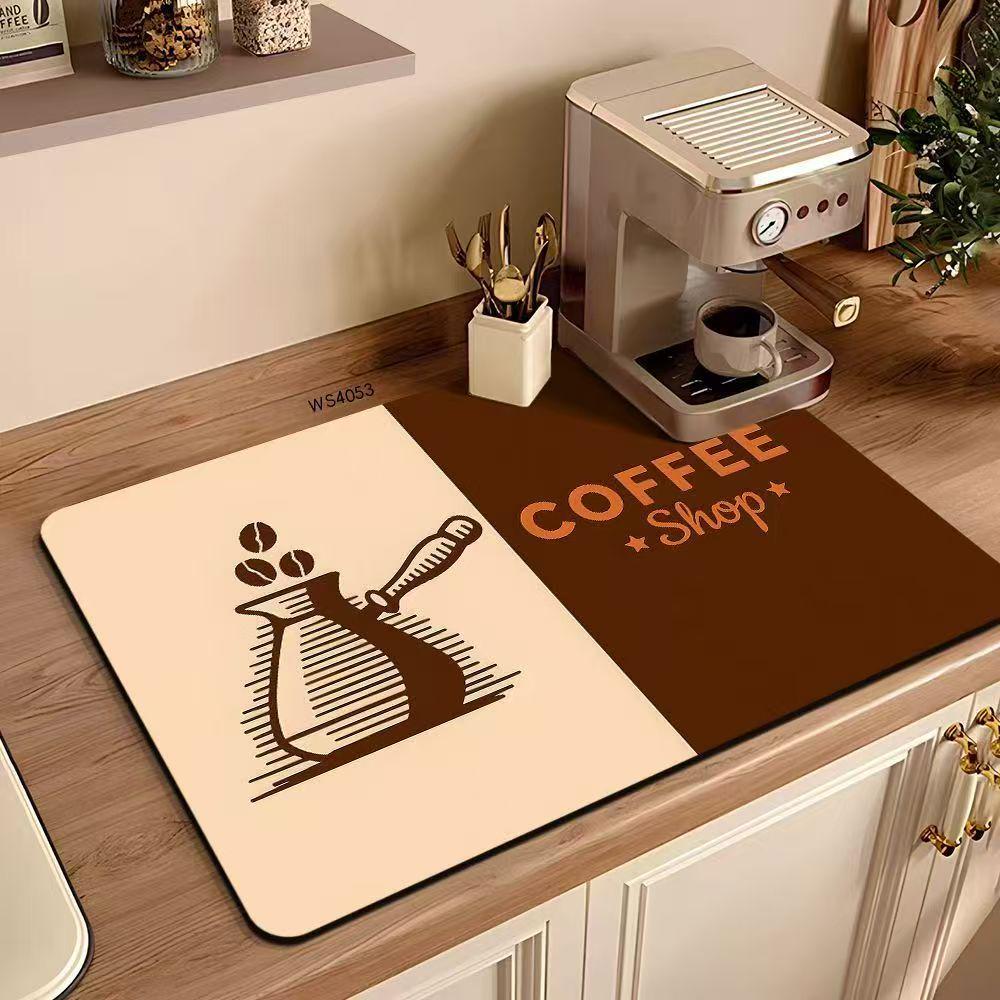 Diatom Mud Absorbent Kitchen Mat for Coffee Machines and Countertops