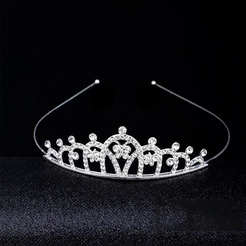 1PC Crystal Exquisite Rhinestone Children Girls Jewelry Gifts Hair Accessories Wedding Tiaras Queen Princess Crown Women Headband