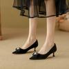 Yuanlitong 2025 autumn new high heels women's high-end sense fine heel temperament single shoes women's wear pointed women's shoes