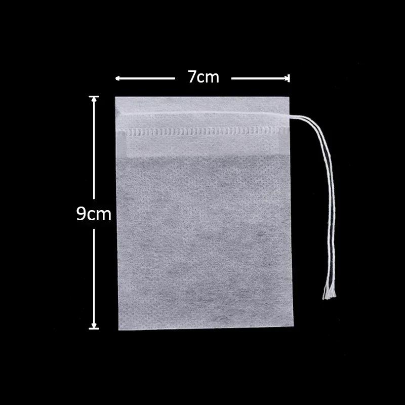 Non-woven Disposable Teabags Empty Filter Bag for Coffee Spice Tea Filters with Drawstring Tea Bags Kitchen Teaware Wholesale