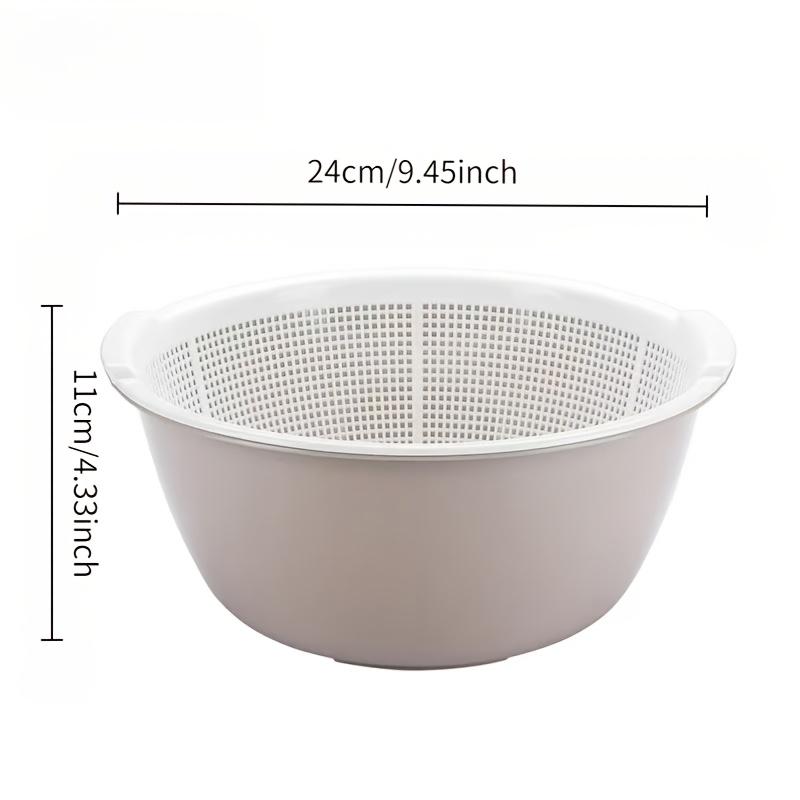 Plastic Draining Basket, Double-Layer Design, Thickened, Multifunctional for The Kitchen, Draining And Storage Basket, Shelf Baskets