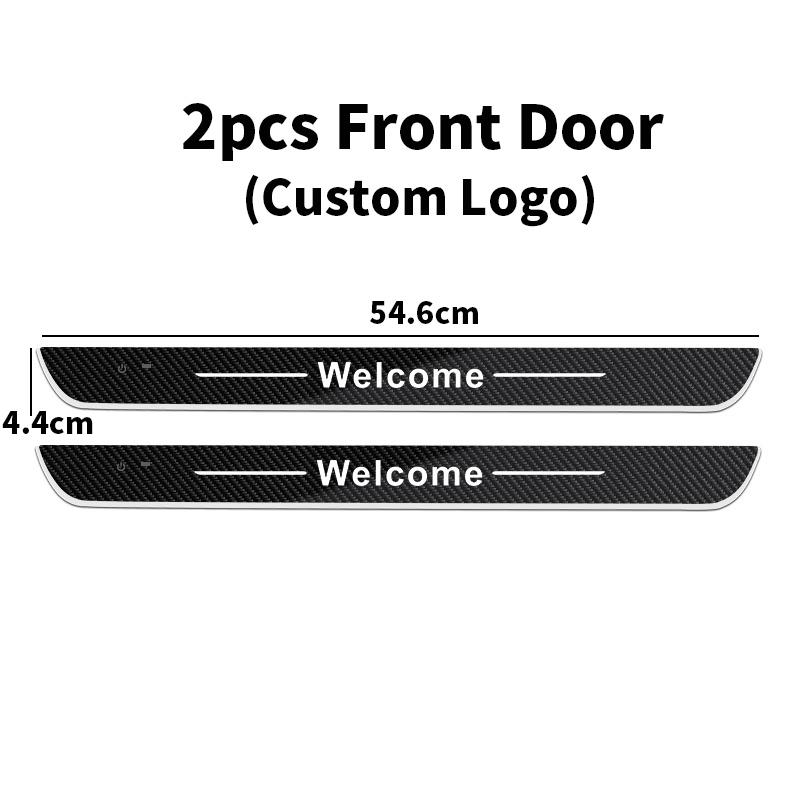 Carbon fiber For Toyota GR SPORT RAV4 YARIS CHR HILLIX Customized Car Welcome Door illuminated Sill Light Logo Lamp LED Pedal