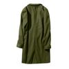 Men's Mid Length Trench Coat Trendy Business Single Breasted Wool Coat