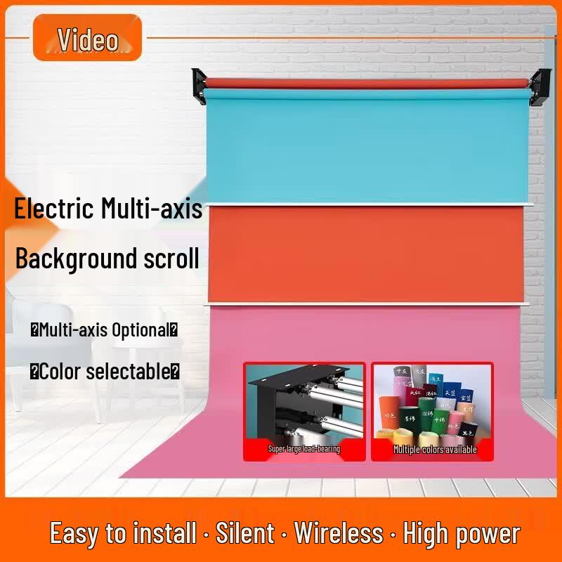 Electric Multi-Axis Photography Backdrop Roller System