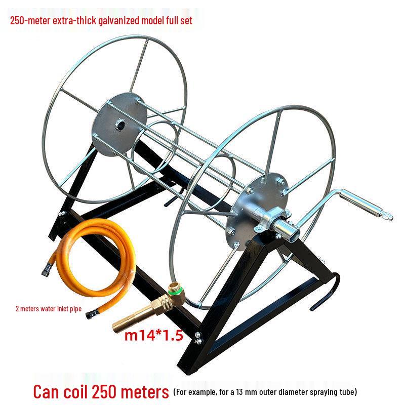 Jordbruksslangvinda & Elektrisk Reputläggningsställ med Armeringsjärnslager