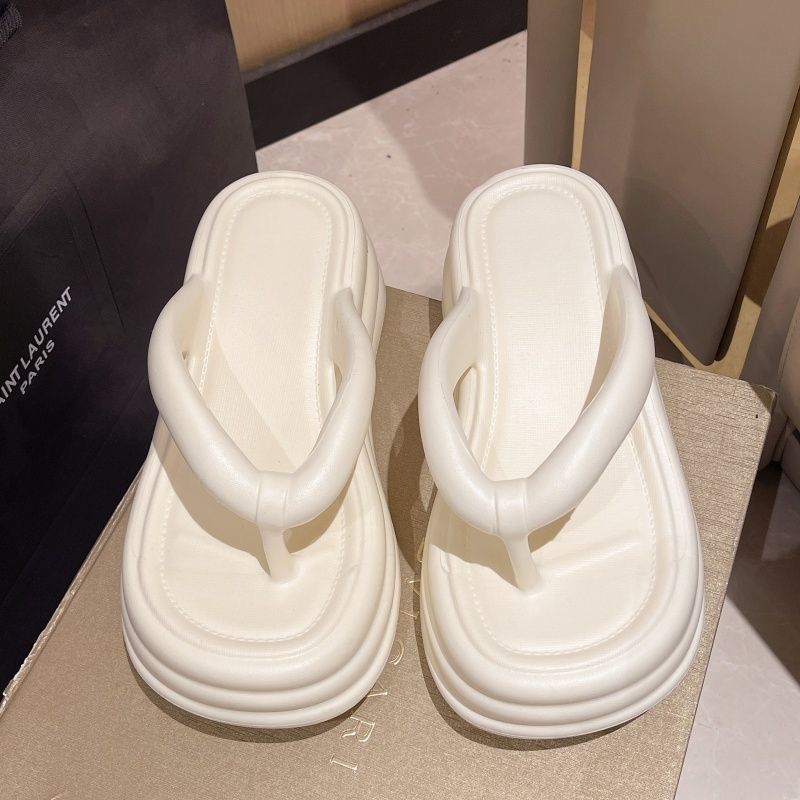 Wear Heightened Thick-soled Flip-flops Women's Non-smelly Feet Non-slip Spring Fashion Beach Slippers