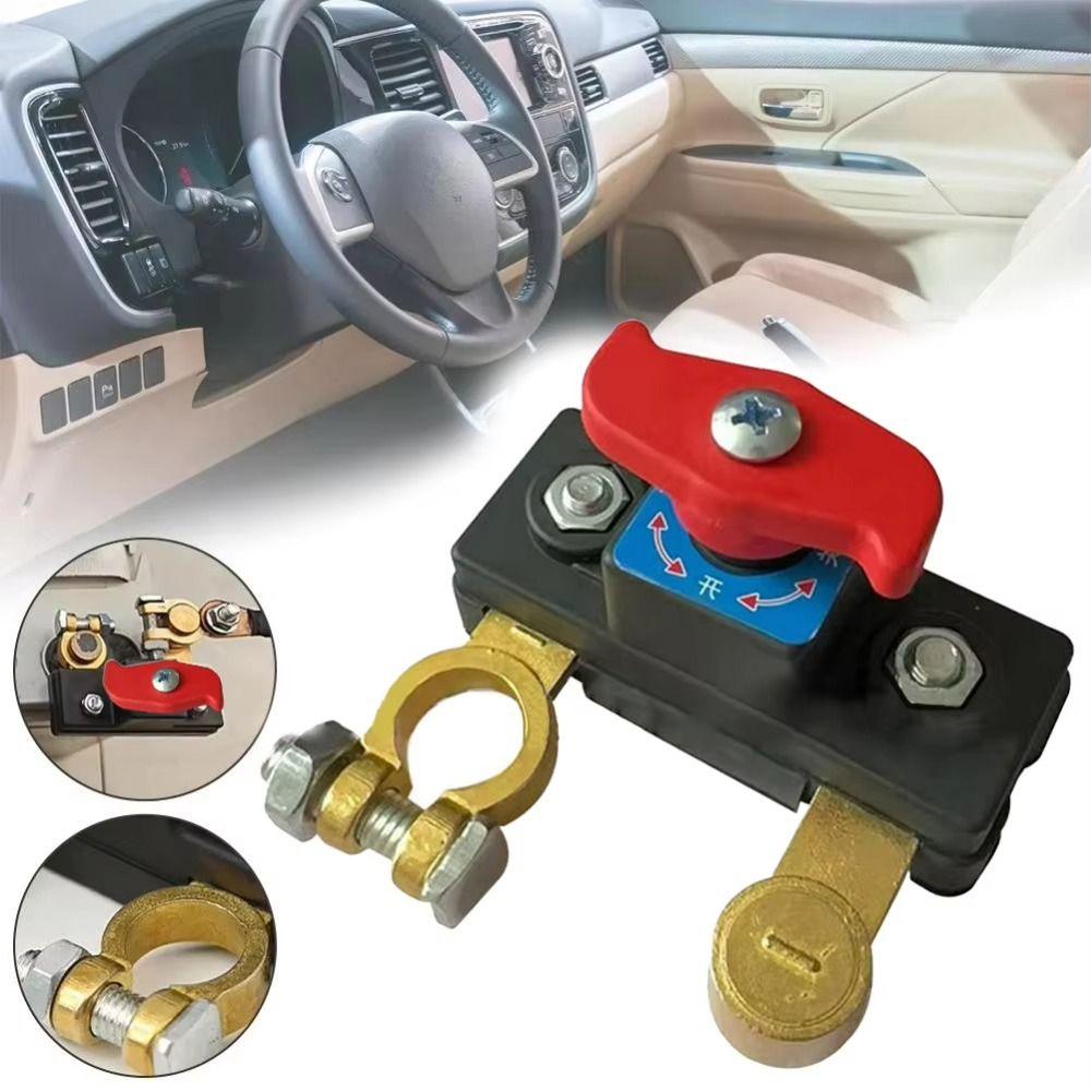 Quick Cut-off Car Battery Disconnect Switch 12V/24V Anti-leakage Switch for RV/ATV/Car/Boat