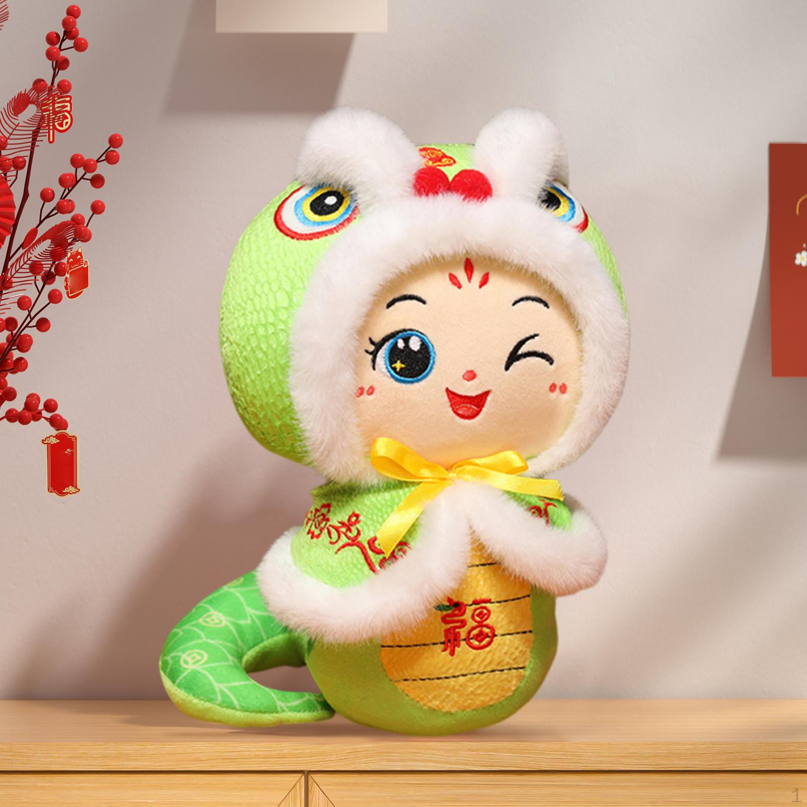 

Китайська змія Плюшеві іграшки М які фігурки тварин Фігурка для готелю зелений