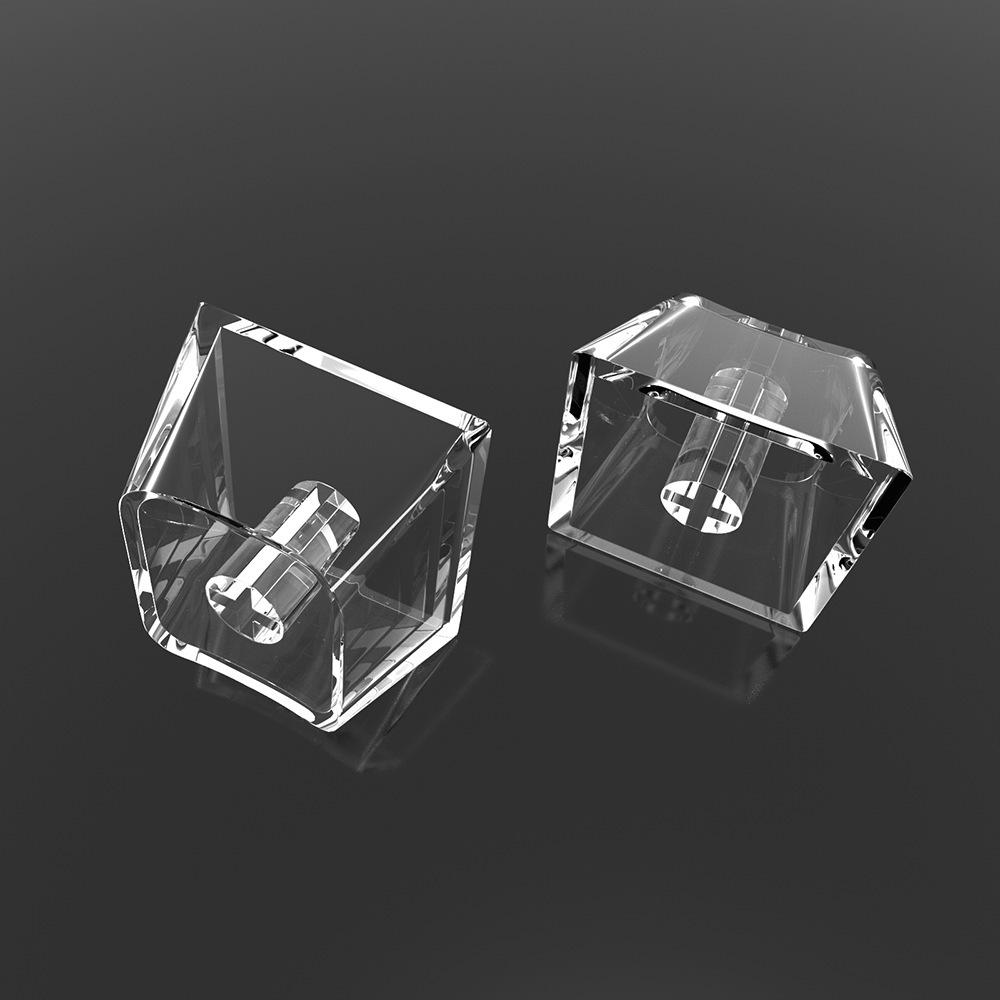 R1 PC-Material Transparente Tastenkappen mit R4-Höhe & R2 Kreuz-Chrysanthemen-Design für Mechanische Tastatur