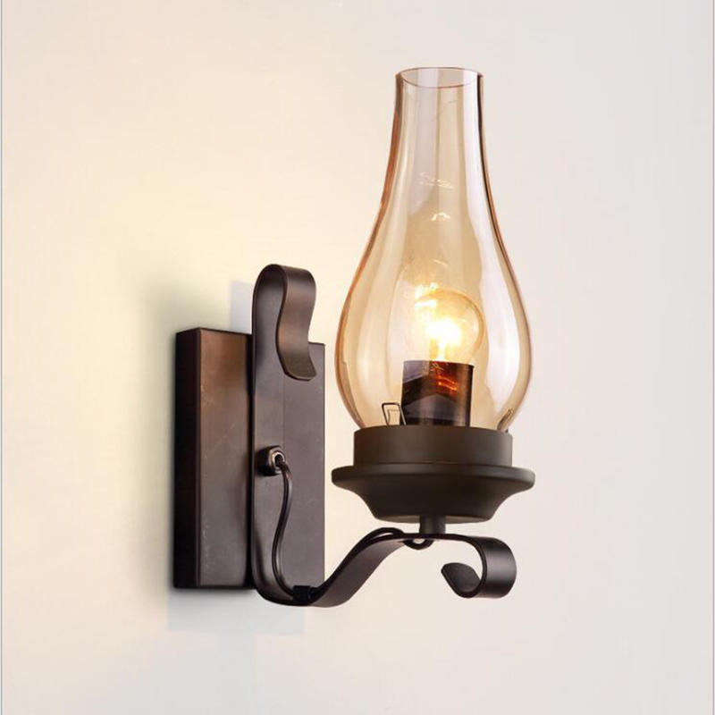 

Retro vintage oil industrial glass led lamp kinkiet creative mediterranean metal metal kinkiet retro loft industrial restaurant industrial lighting ba