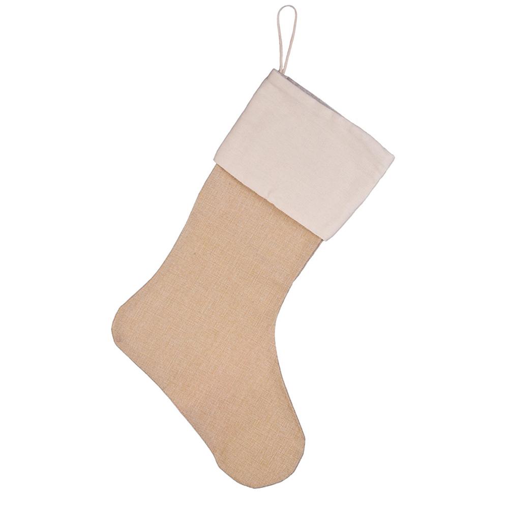 6PCS Xmas Stockings Decorations for Family Holiday Party Decor Hanging Stockings Gift Bags for Fireplace Xmas Tree Decor Brown