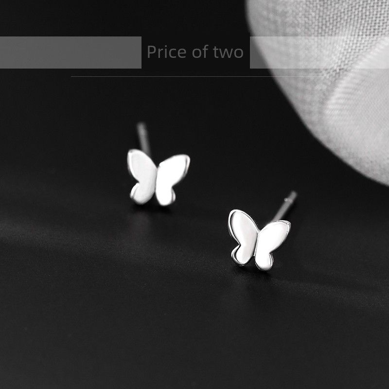 

Xiangnan 925 Sterling Silver Butterfly Best Selling Female Niche Earrings 925 silver butterfly earrings (two price)