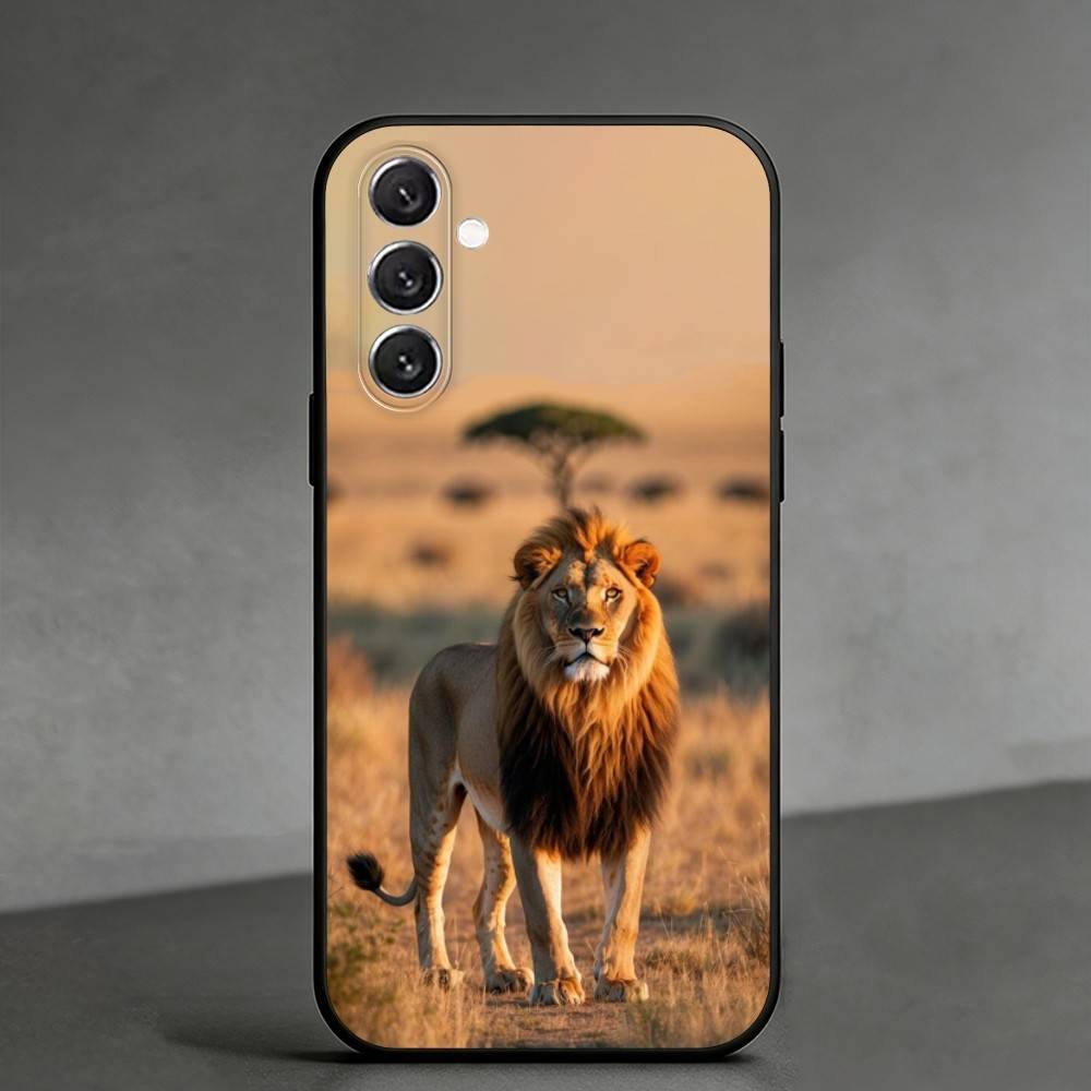 M-male lion Phone Case For Samsung Galaxy A91,80,73,72 ,71,53,52,32 ,31,22,21s,20,Soft Black Case Samsung a72