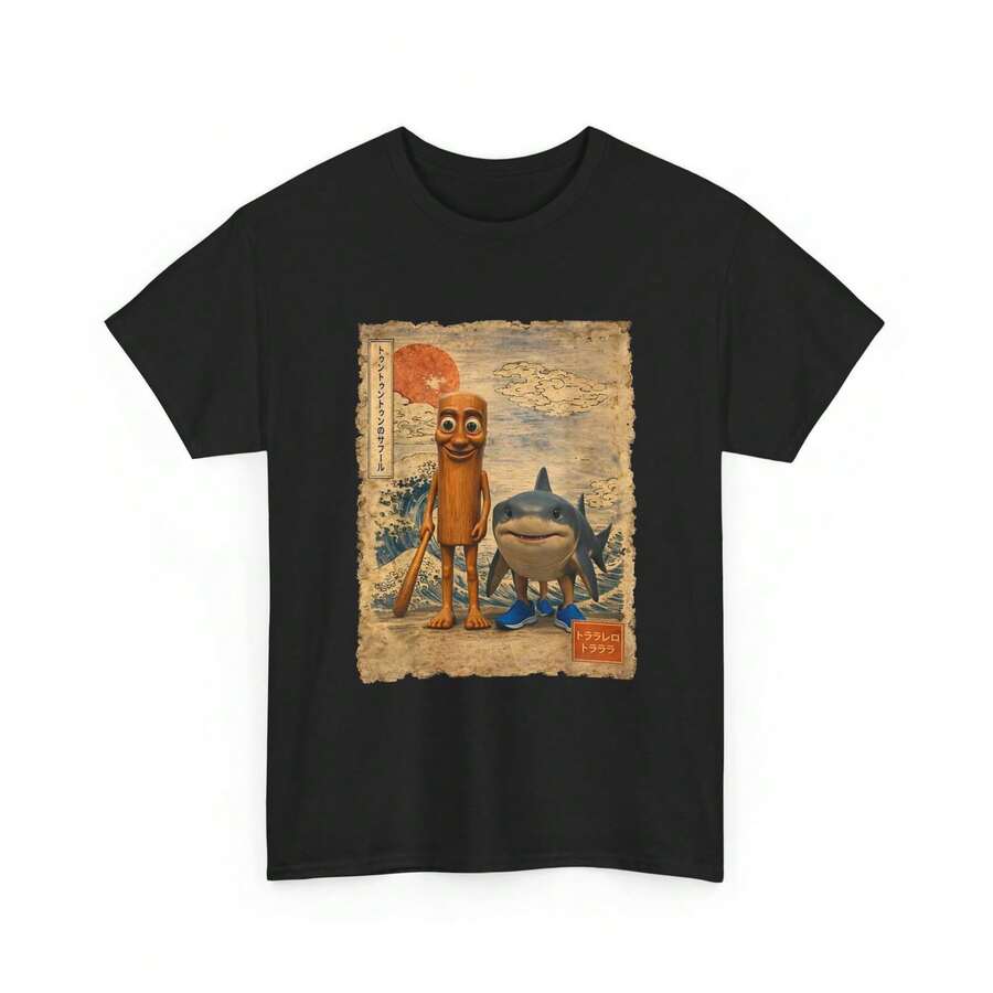 Funny Brainrot Meme T-Shirt, Tralala Tralalero Design S разноцветный