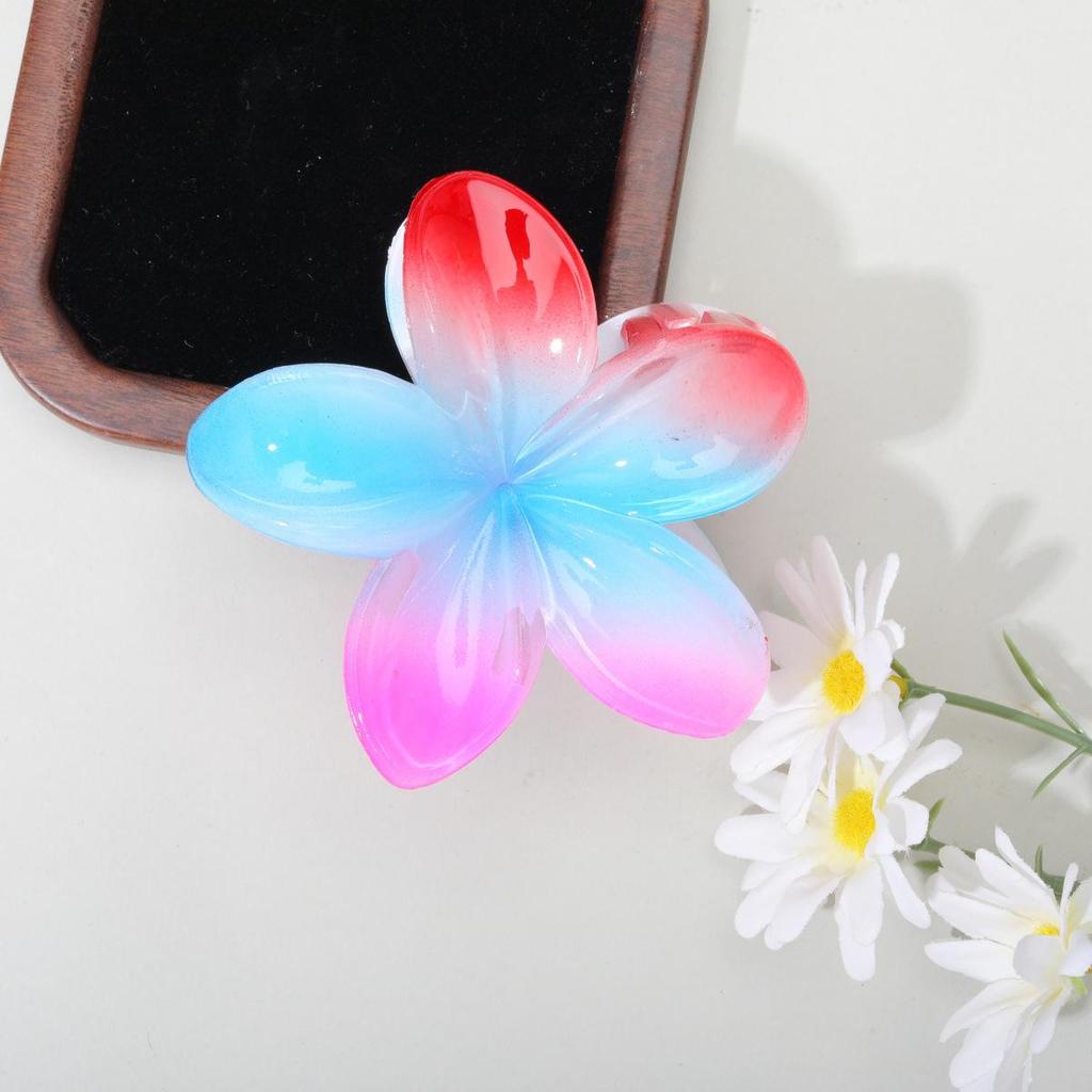 Gradient Plumeria Bauhinia Hair Clip - Simple Style Claw Clip for Women