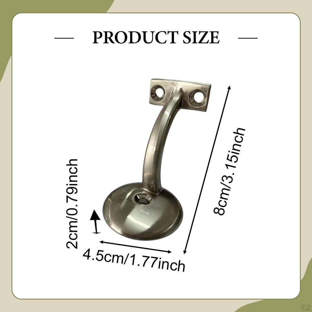 Hand Rail Bracket, Heavy Duty Stair Support for Home or Office Stairways Handrail, Indoor Outdoor