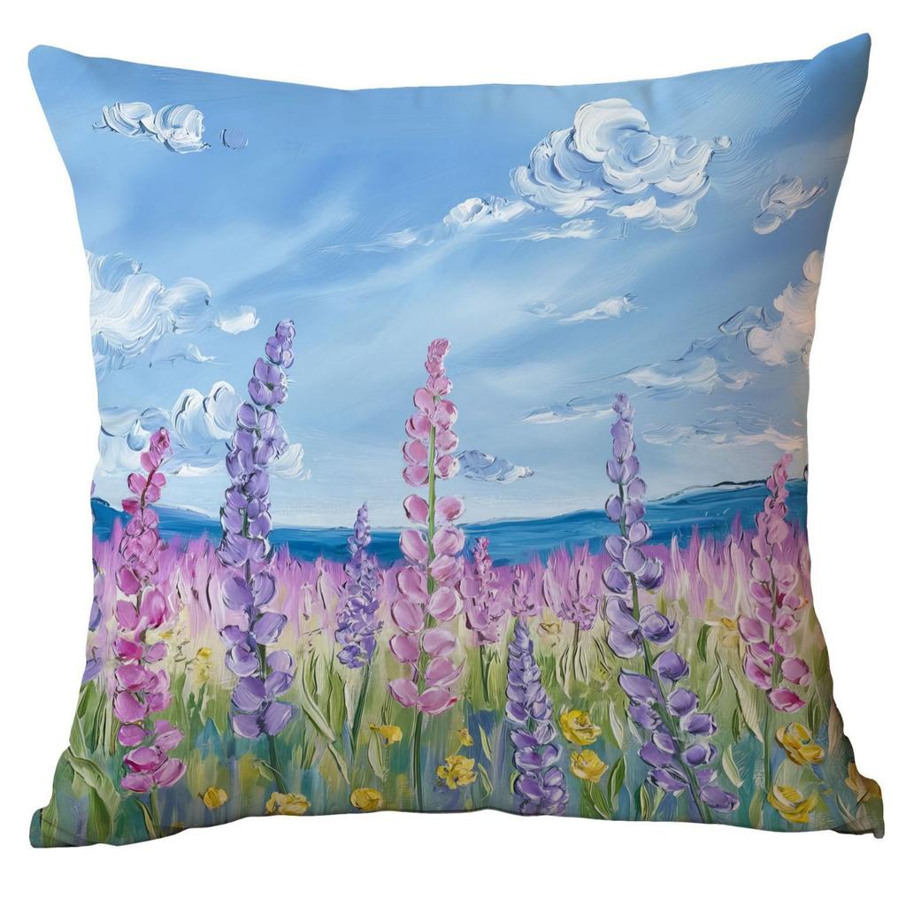 New Bedroom Decoration Oil Painting Watercolor Landscape Pillowcase Summer Home Sofa Cushion Pillowcase